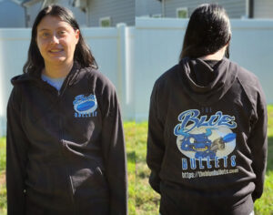 Blue Bullets Full Zip Hoodie (Black)