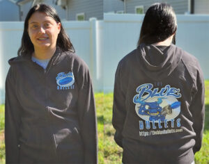 Blue Bullets Full Zip Hoodie (Gray) - Medium